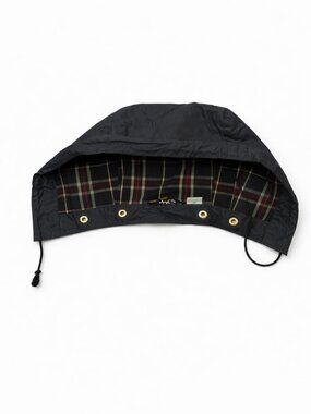 Vintage BARBOUR HOOD for Border, Beaufort Wax Jacket Parka OS Blue